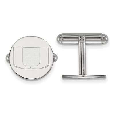 University of Miami Cufflinks Sterling Silver SS012UMF, MPN: SS012UMF, 886774711430