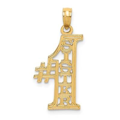 #1 Sister Charm 14k Gold K2694, MPN: K2694, 637218024247