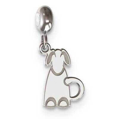 Memi Dog Charm Sterling Silver Rhodium-plated ME140-SS, MPN: ME140-SS,