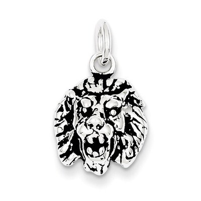 Lion Charm Antiqued Sterling Silver QC7871, MPN: QC7871, 883957496030