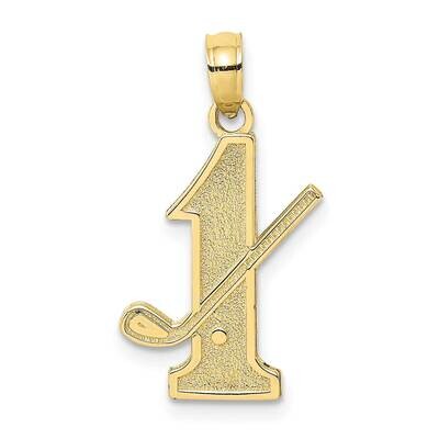 Golf Club and Ball On #1 Charm 10k Gold 10C3545, MPN: 10C3545,
