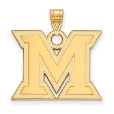 Miami University Large Pendant 14k Yellow Gold 4Y004MU, MPN: 4Y004MU, 886774862606