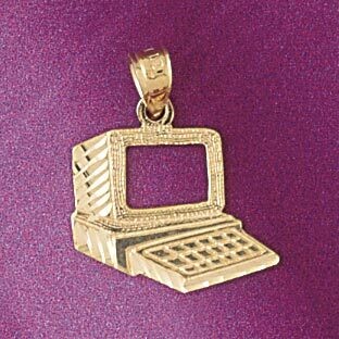 Dazzlers Jewelry Office Computer Desktop Pendant Necklace Charm Bracelet in Yellow, White or Rose G…