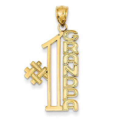 #1 Grandpa Pendant 14k Gold C3023, MPN: C3023, 637218029211
