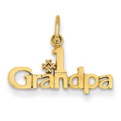 #1 Grandpa Charm 14k Gold C1052, MPN: C1052, 883957854762