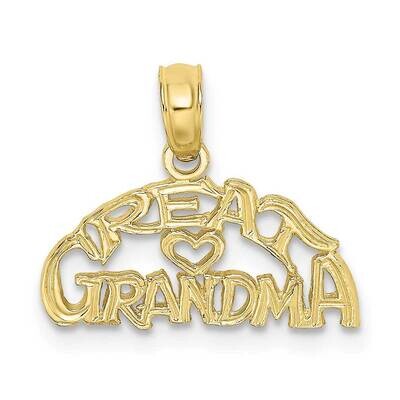 Block and Engraved Great Grandma Charm 10k Gold 10K8905, MPN: 10K8905,