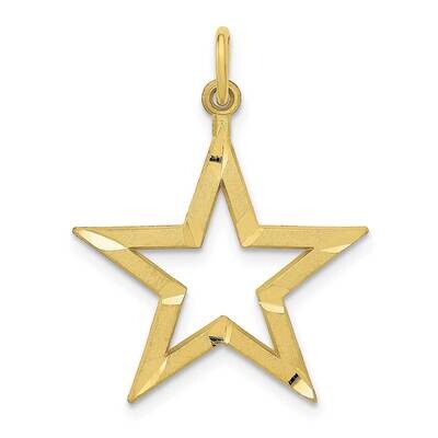 Diamond-Cut Star Charm 10k Gold 10ZC1115, MPN: 10ZC1115,