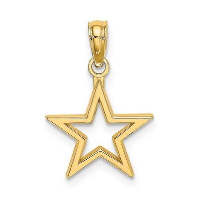 Star Charm 14k Gold Cut-out K7141, MPN: K7141, 637218008582