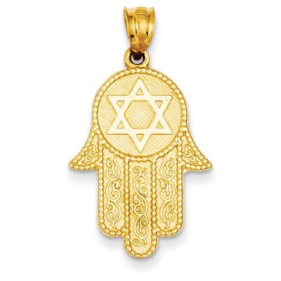Hamsa with Star of David Charm 14k Gold K5103, MPN: K5103, 883957478289