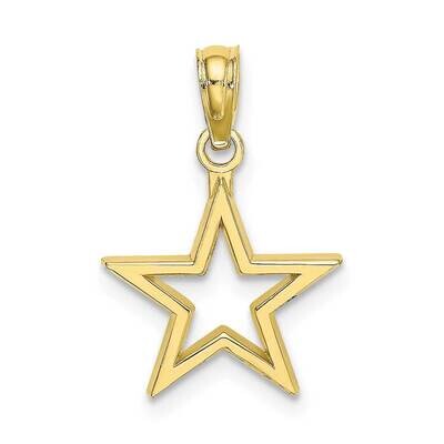 Cut-Out Star Charm 10k Gold 10K7141, MPN: 10K7141, 63721818712