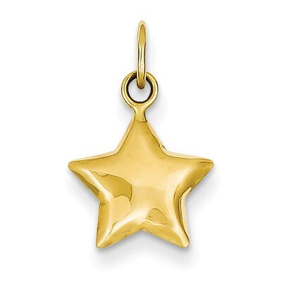3-D Puffed Star Charm 14k Gold C3142, MPN: C3142, 883957897974