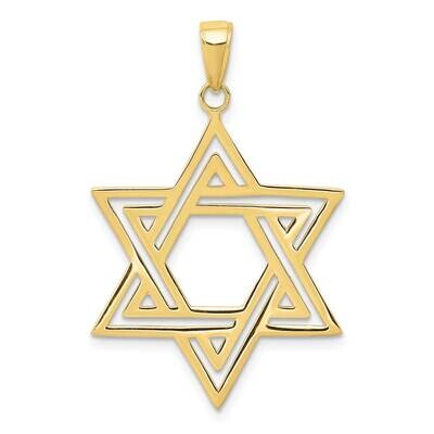 Solid Polished Star of David Charm 10k Gold 10M1595, MPN: 10M1595,