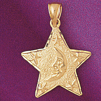 Dazzlers Jewelry Star Pendant Necklace Charm Bracelet in Yellow, White or Rose Gold 5637, MPN: DZ-5…