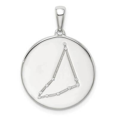 Cz Capricorn Zodiac Pendant Sterling Silver QC9739, MPN: QC9739, 883957756868