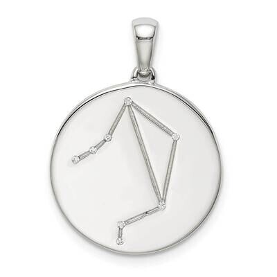 Cz Libra Zodiac Pendant Sterling Silver QC9736, MPN: QC9736, 883957936833