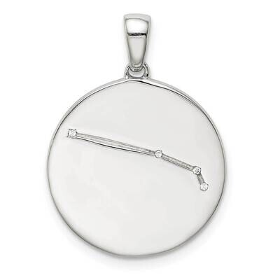 Cz Aries Zodiac Pendant Sterling Silver QC9730, MPN: QC9730, 883957721118