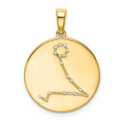 Gold-Plated &amp; Cz Pisces Zodiac Pendant Sterling Silver QC9741GP, MPN: QC9741GP, 883957313511