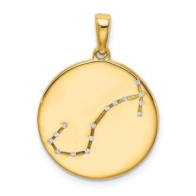 Gold-Plated &amp; Cz Scorpio Zodiac Pendant Sterling Silver QC9737GP, MPN: QC9737GP, 883957313481
