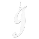 Large Fancy Script Initial J Charm 14k white Gold YC655J, MPN: YC655J, 191101634680