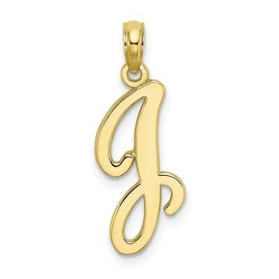 J Script Initial Charm 10k Gold Polished 10K6422J, MPN: 10K6422J,