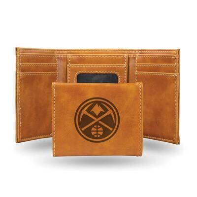 NBA Denver Nuggets Brown Faux Leather Trifold Wallet GC7699, MPN: GC7699, 767345899156