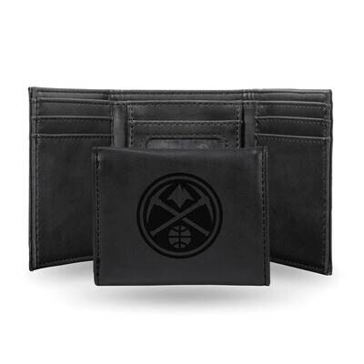 NBA Denver Nuggets Black Faux Leather Trifold Wallet GC7698, MPN: GC7698, 767345899149