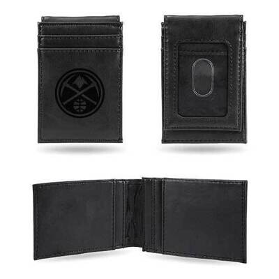 NBA Denver Nuggets Black Faux Leather Front Pocket Wallet GC7452, MPN: GC7452, 767345895356