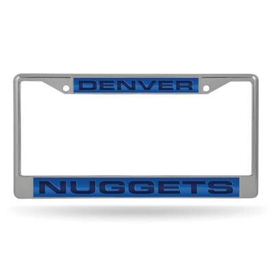 NBA Denver Nuggets Lt Blue Navy Laser Chrome Car License Plate Frame GC7047, MPN: GC7047, 767345466…