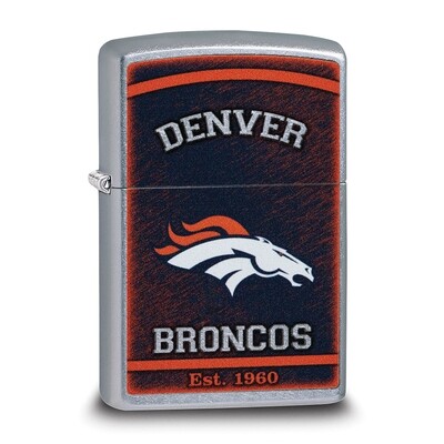 Zippo Denver Broncos High Polish Chrome Lighter GL6566, MPN: GL6566, 191693108934