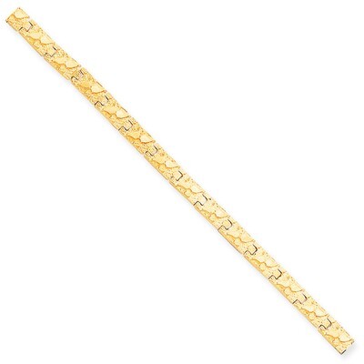 6.0mm NUGGET Bracelet 7 Inch 10k Gold 10N6-7, MPN: 10N6-7, 883957393315