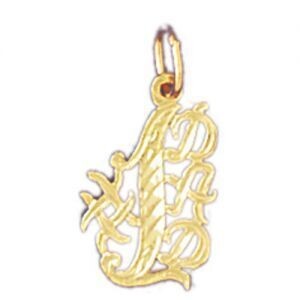 Dazzlers Jewelry Number One Dad Pendant Necklace Charm Bracelet in Yellow, White or Rose Gold 9892,…