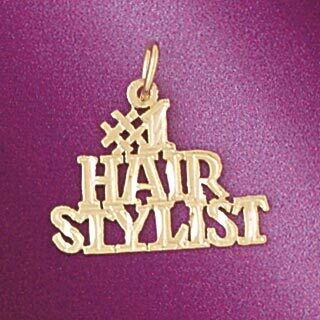 Dazzlers Jewelry Number One Stylish Hairdresser Pendant Necklace Charm Bracelet in Yellow, White or…