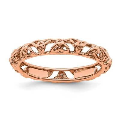 Pink-plated Celtic Knot Ring Sterling Silver QSK2008, MPN: QSK2008, 191101725340