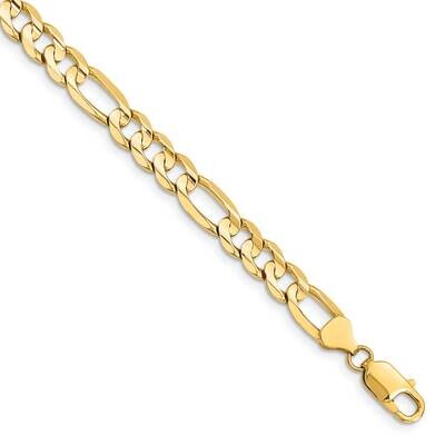 7.5mm Concave Open Figaro Chain 14k Gold LFG200-8, MPN: LFG200-8, 886774419480
