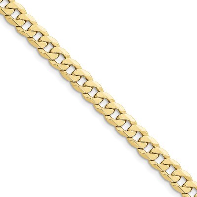 8 Inch 8mm Flat Beveled Curb Chain 10k Gold 10FBU200-8, MPN: 10FBU200-8, 191101596568