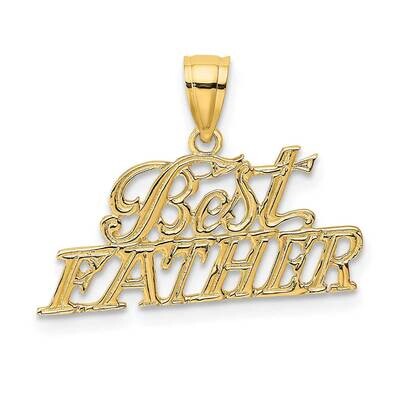 Best Father Charm 14k Gold K2686, MPN: K2686, 637218024674