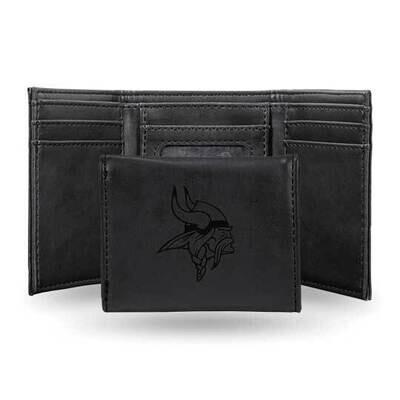 NFL Minnesota Vikings Black Faux Leather Trifold Wallet GC7782, MPN: GC7782, 767345899774