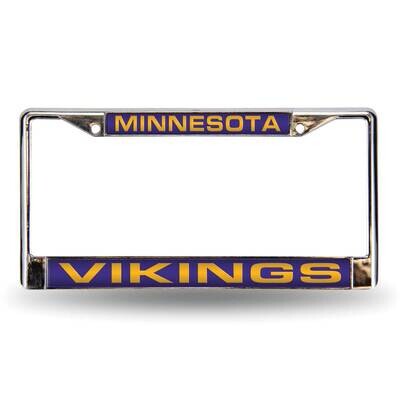 NFL Minnesota Vikings Purple Laser Chrome Car License Plate Frame GC7088, MPN: GC7088, 94746402525