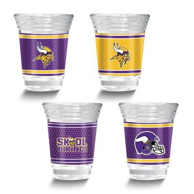 NFL Minnesota Vikings 4-piece Shot Glass Set GM26125-VIK, MPN: GM26125-VIK, 737538033339