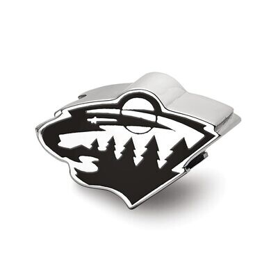 Minnesota Wild Wild Head Enameled Logo Bead Sterling Silver SS500WIL, MPN: SS500WIL, 634401004000
