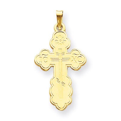 Eastern Orthodox Cross Pendant 14k Gold XR568, MPN: XR568, 886774620206