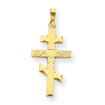 Eastern Orthodox Cross Pendant 14k Gold XR582, MPN: XR582, 883957475516