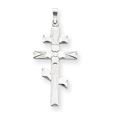Eastern Orthodox Cross Pendant 14k White Gold XR500, MPN: XR500, 883957383750