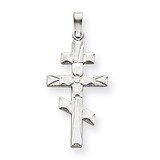 Eastern Orthodox Cross Pendant 14k White Gold XR499, MPN: XR499, 883957494371