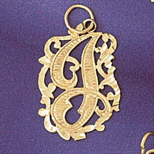 Dazzlers Jewelry Initial J Pendant Necklace Charm Bracelet in Yellow, White or Rose Gold 9557j, MPN…