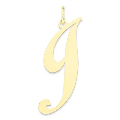 Initial J Charm 14k Gold Large Fancy Script YC654J, MPN: YC654J, 886774136981