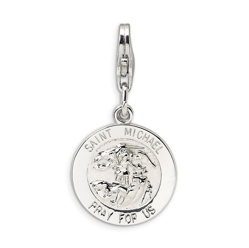 Saint Michael Medal Charm - Sterling Silver QCC500