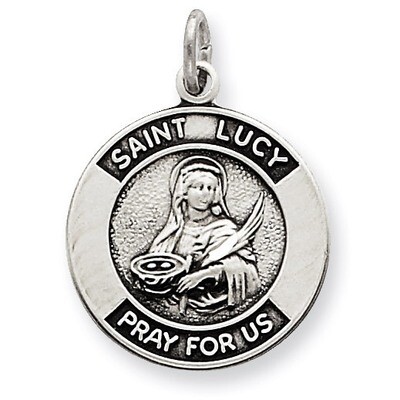 Saint Lucy Medal Sterling Silver QC5695, MPN: QC5695, 886774110752