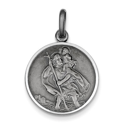 Saint Christopher Medal Sterling Silver QC3540, MPN: QC3540, 886774108223