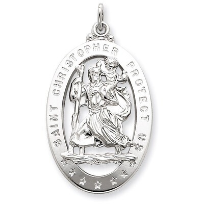 Saint Christopher Medal Sterling Silver QC5621, MPN: QC5621, 886774583105